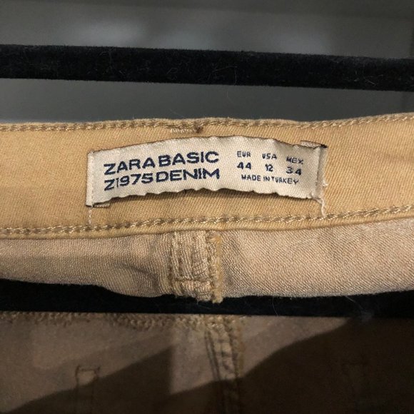 Zara Tan Colour Skinny Leg Jeans 34 inch waist - Picture 6 of 10